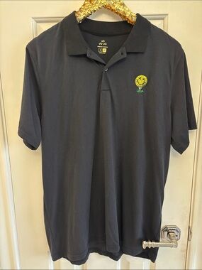Birds of Condor Smiley Face Tee Black Men's Polo